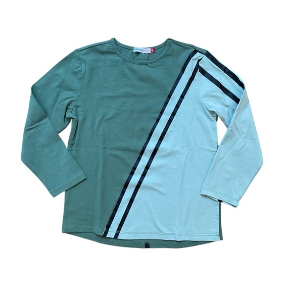 Kidichic Other - Kidichic Girls 3/4 Sleeve Green Colorblock Tee Shirt Size 14 New Without Tags